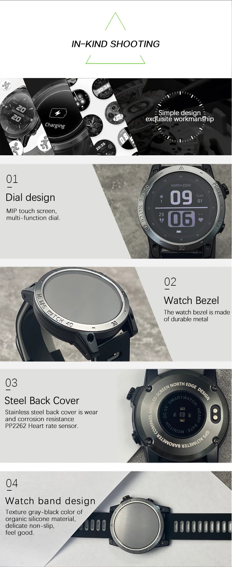 NORTH EDGE 2025 GPS Sports Smart Watch