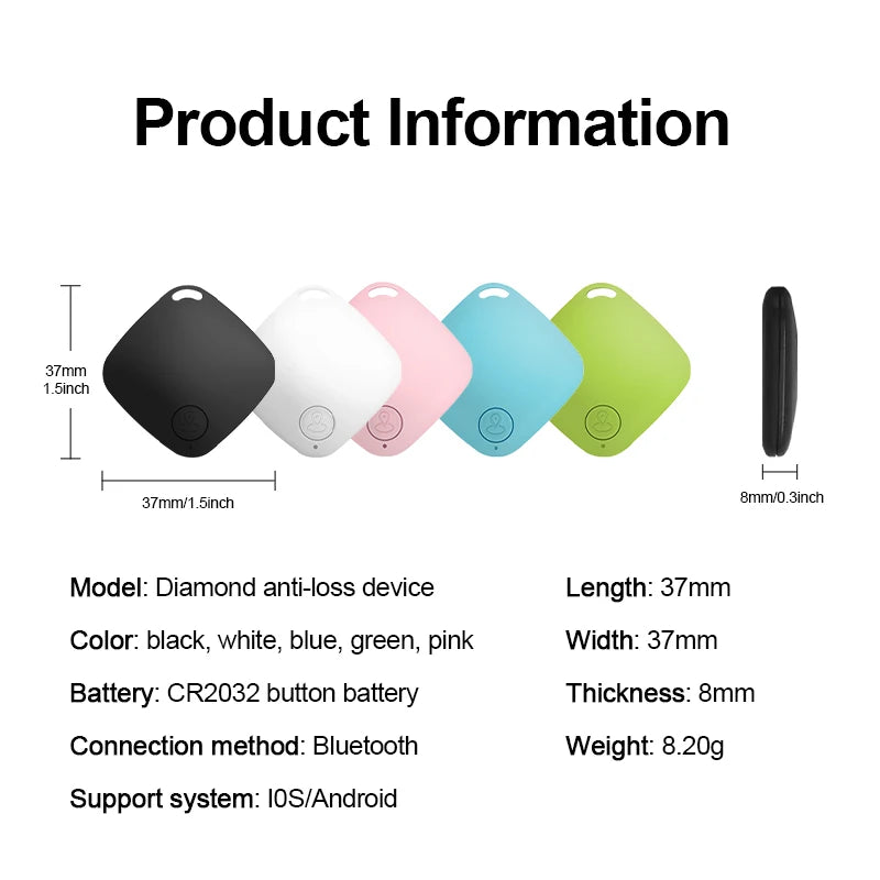 Mini Bluetooth GPS Tracker – Anti-Lost Smart Finder for Kids, Bags, Wallets
