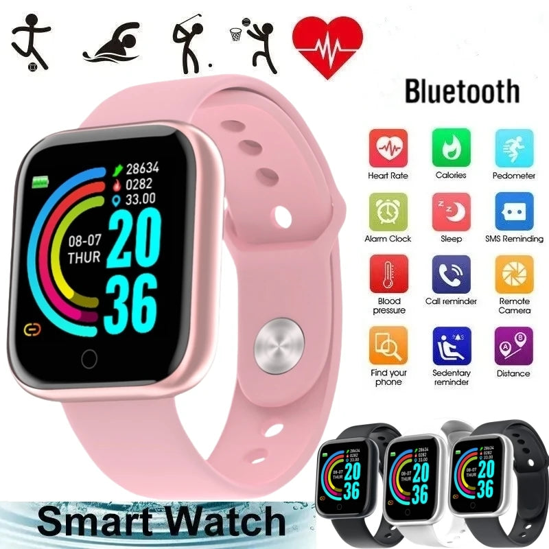Y68 Smart Watch – Bluetooth Fitness Tracker with Music & Heart Monitor