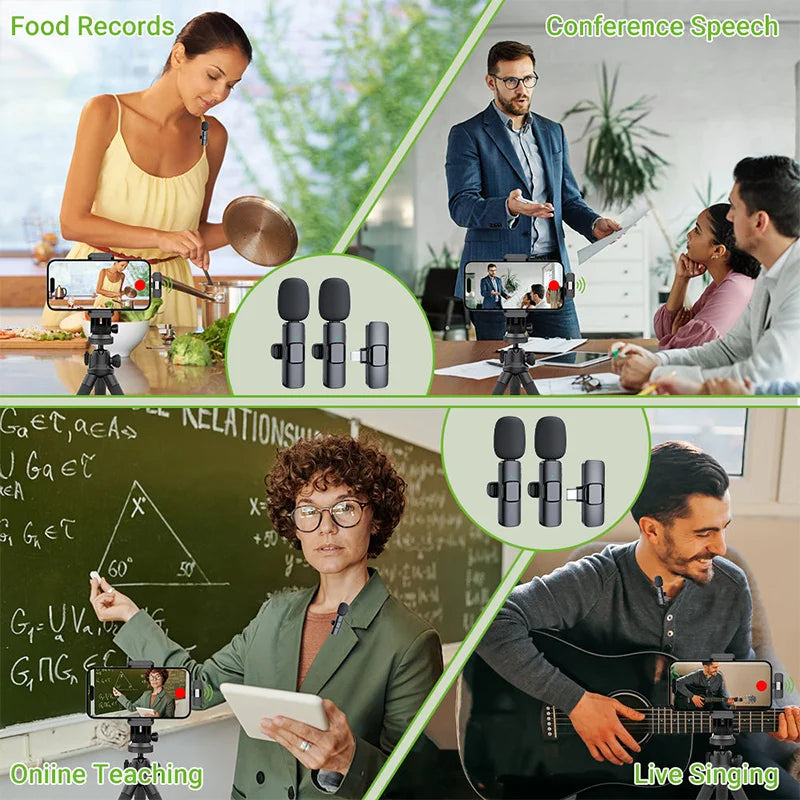 Basix 2.4G Wireless Lavalier Microphone – Mini Mic for iPhone & Android