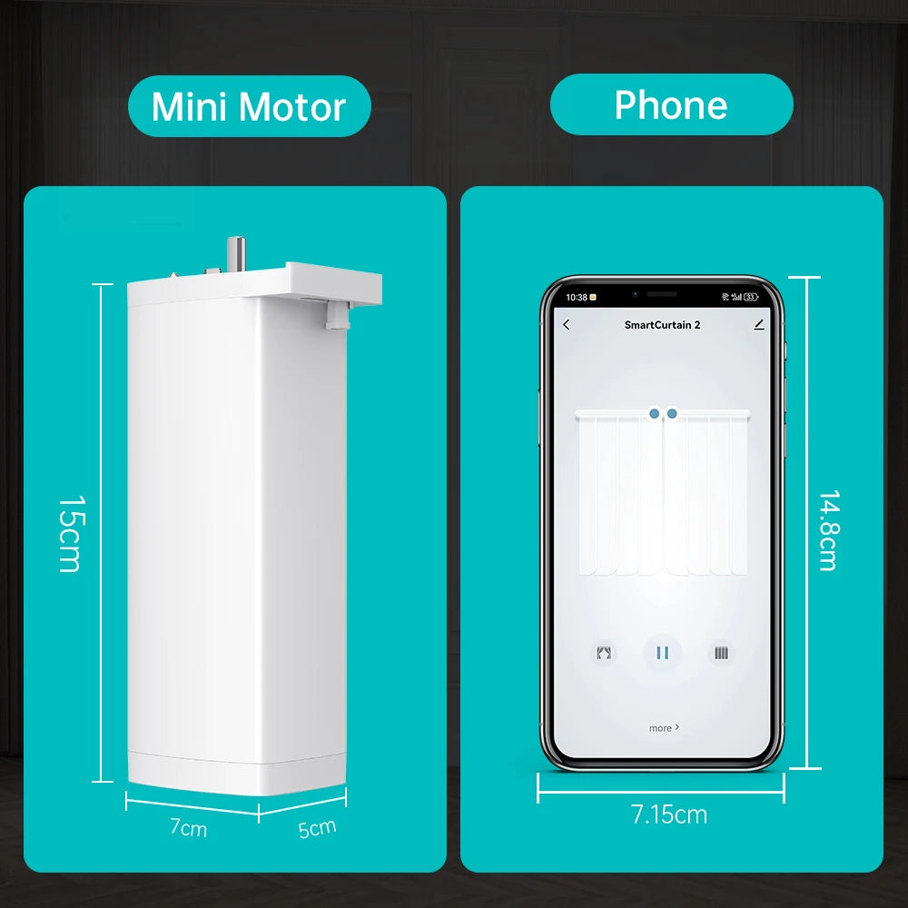 Tuya 155mm ZigBee/WiFi Electric Curtain Motor