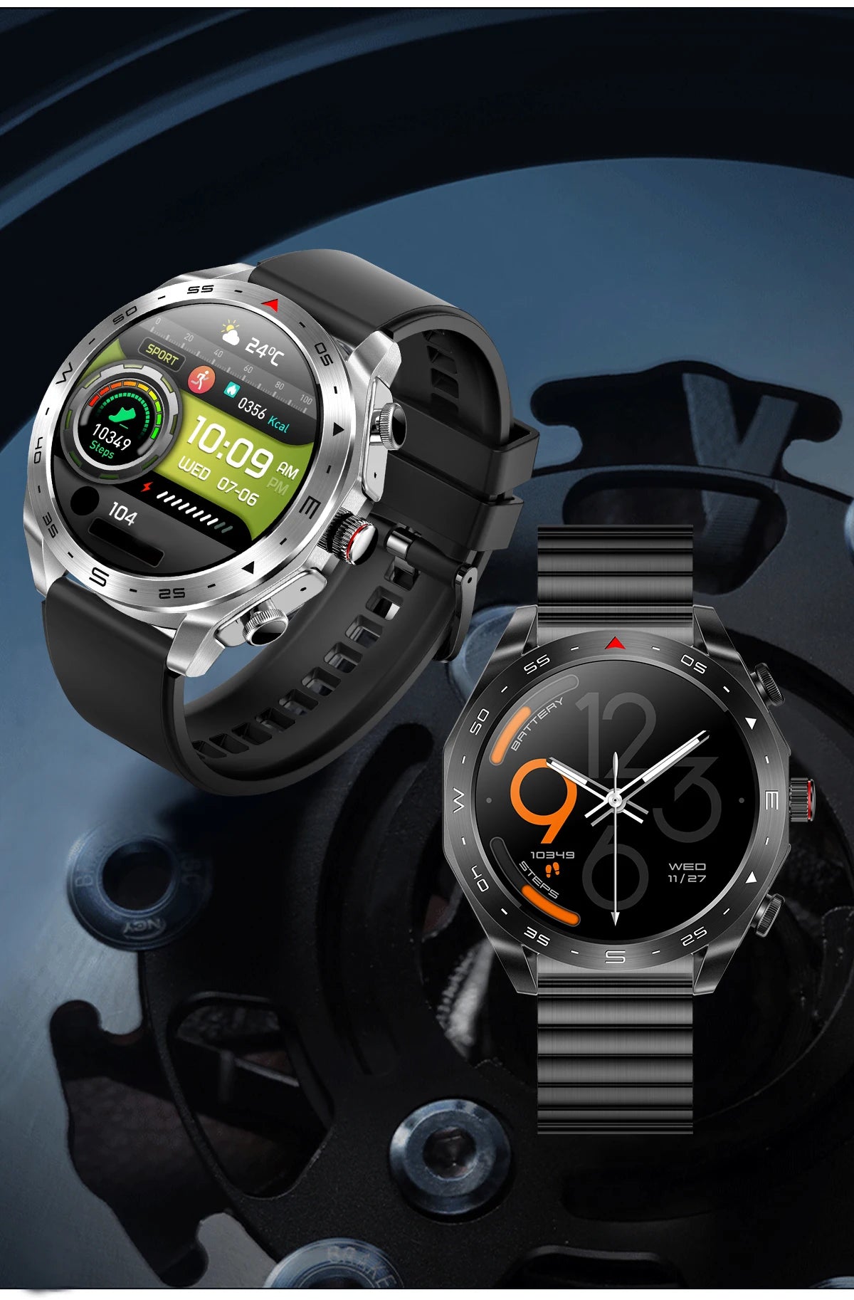 2024 Smart Watch with 2-in-1 TWS Bluetooth Earbuds