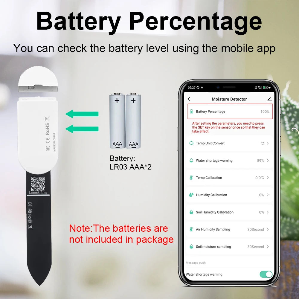 Tuya ZigBee Temperature & Soil Moisture Sensor