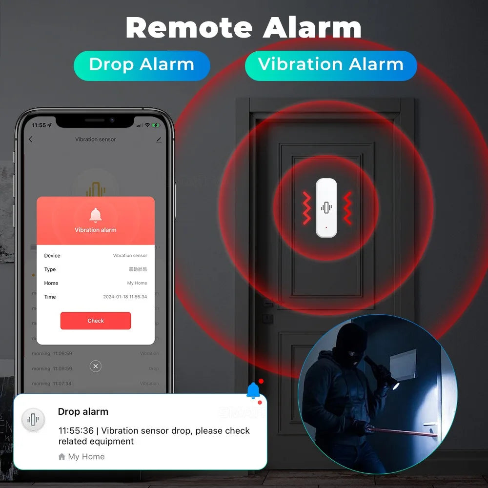 Tuya Zigbee Vibration & Tilt Sensor