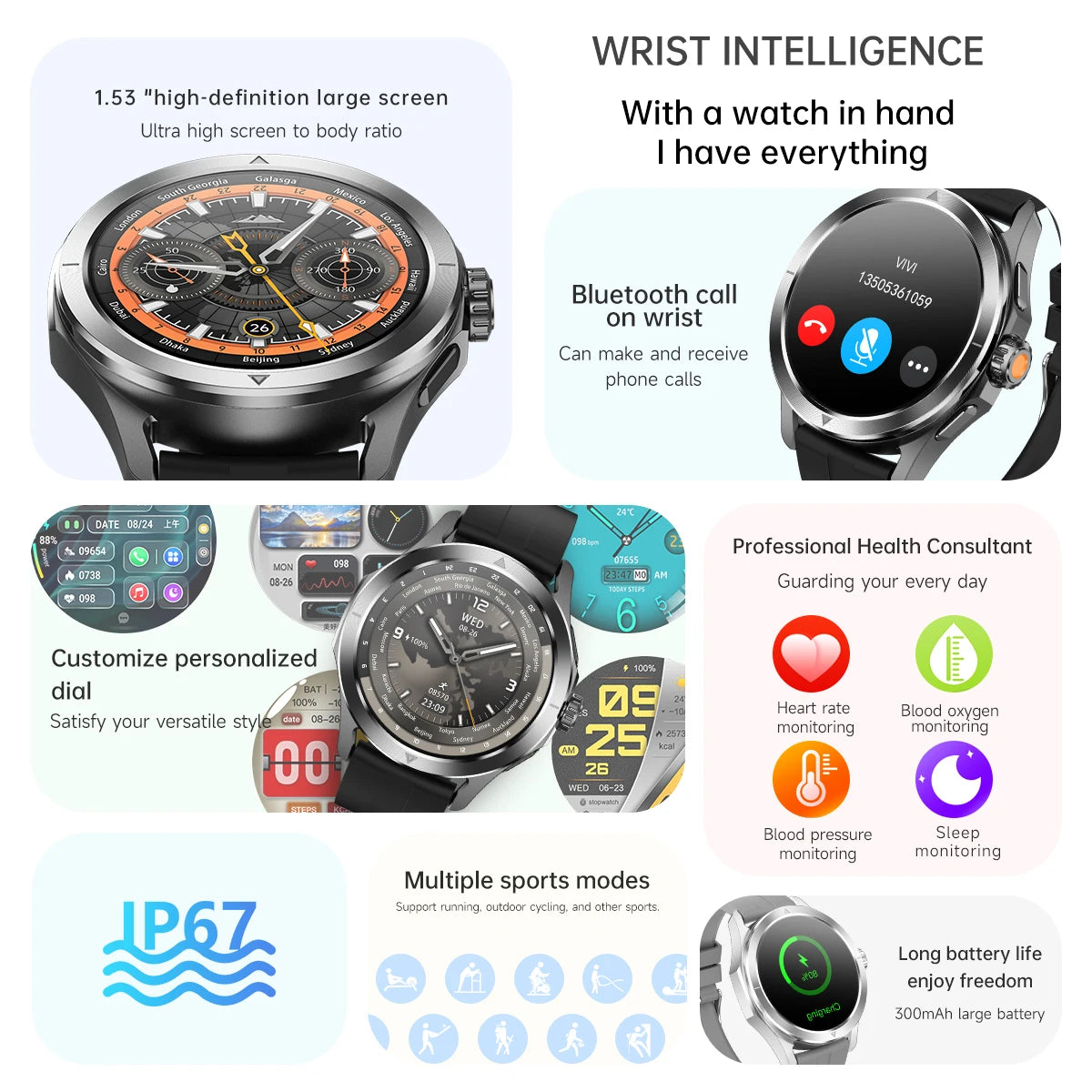 S4 Ultra Smartwatch for Xiaomi – AMOLED, GPS, NFC, Bluetooth Call