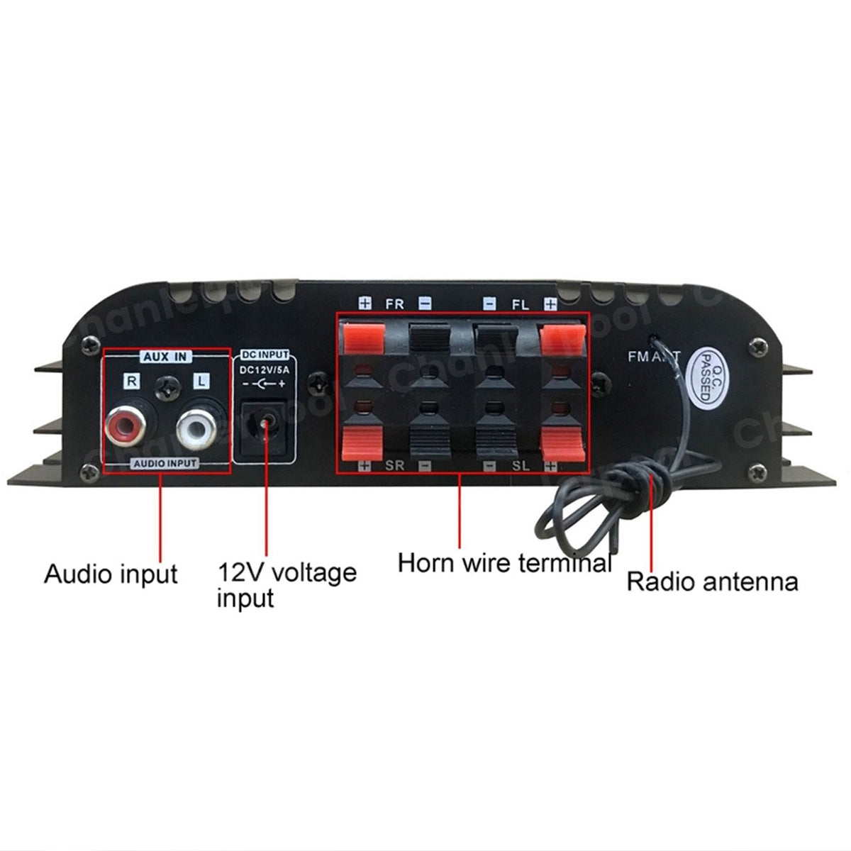 1600W 4-Channel HiFi Audio Amplifier – Bluetooth & Karaoke Support