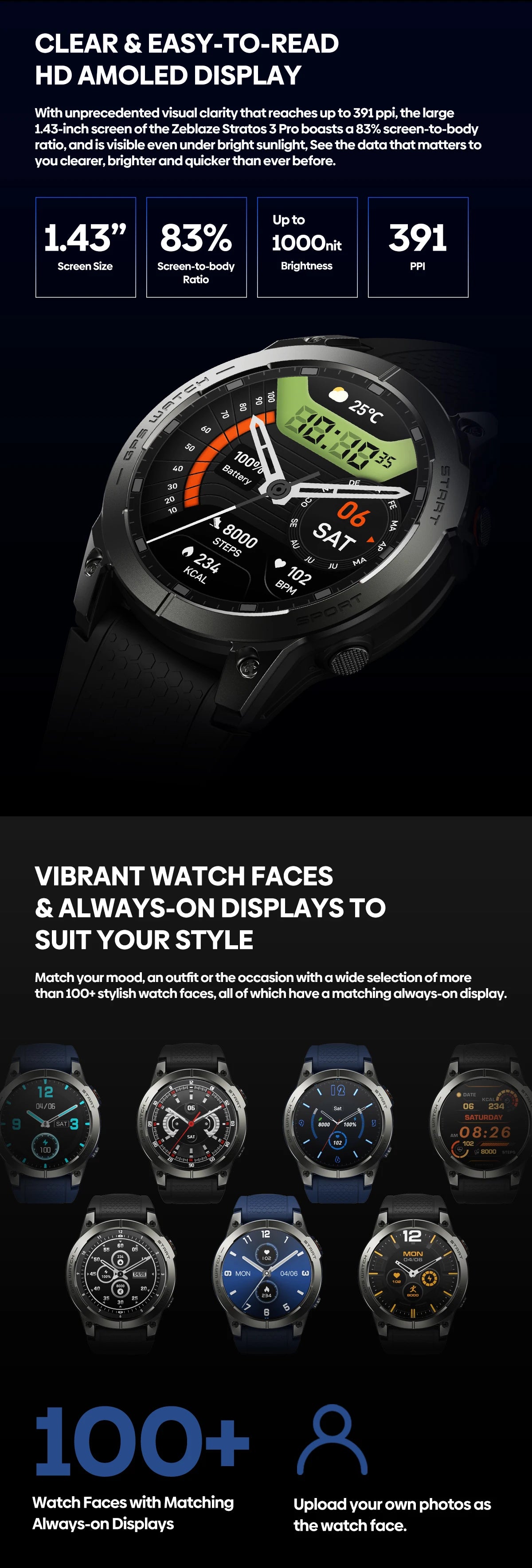 Zeblaze Stratos 3 Pro – GPS Smartwatch