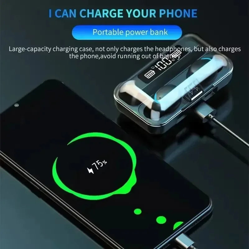 F9 Bluetooth Wireless Earbuds with Mic & Noise Reduction