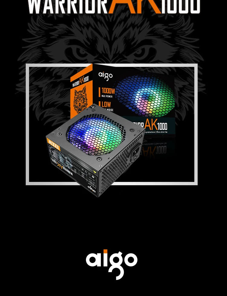 Aigo AK PC PSU – 500W-1000W Gaming Power Supply