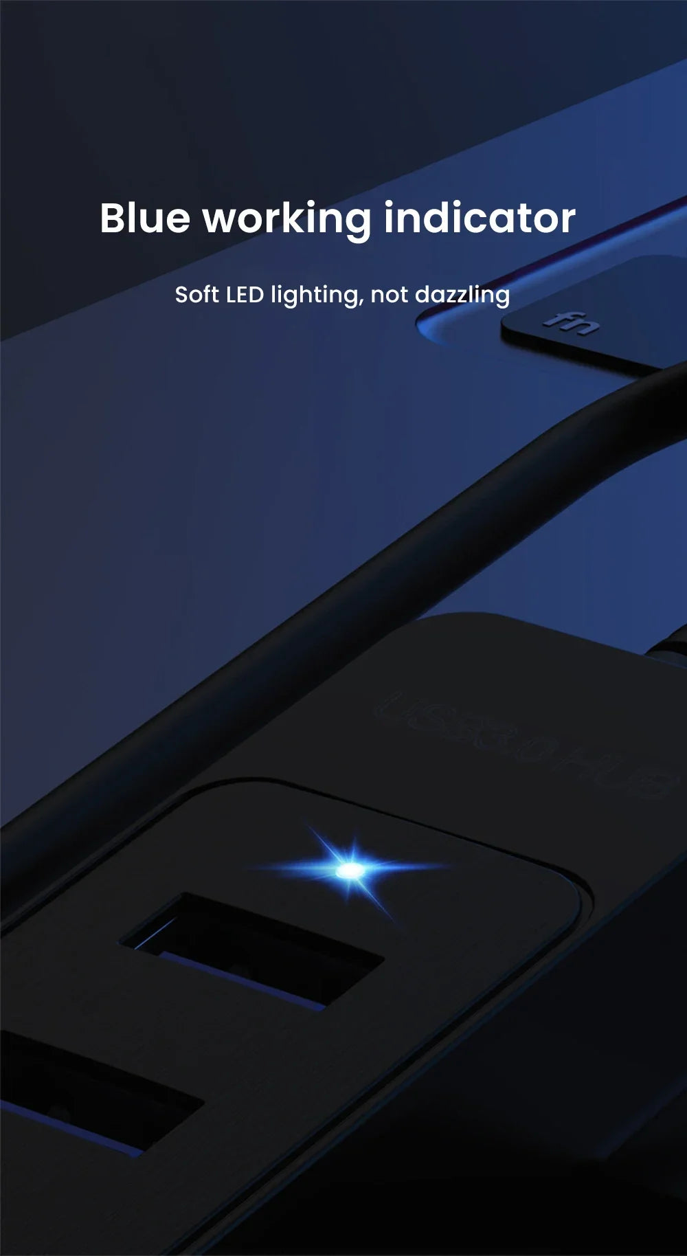 High-Speed 4-Port USB 3.0 & Type-C Hub – Multi-Device Splitter for PC