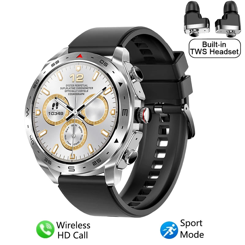 2024 Smart Watch with 2-in-1 TWS Bluetooth Earbuds