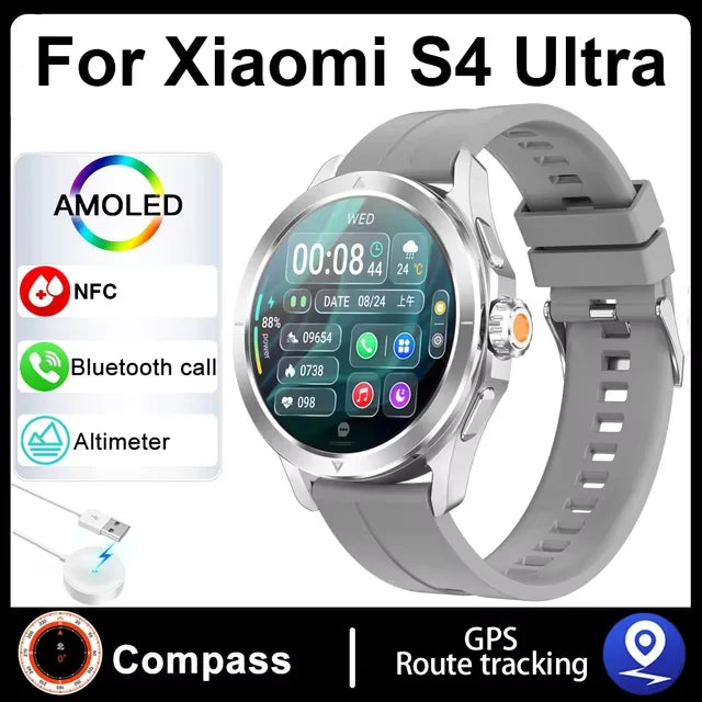 S4 Ultra Smartwatch for Xiaomi – AMOLED, GPS, NFC, Bluetooth Call