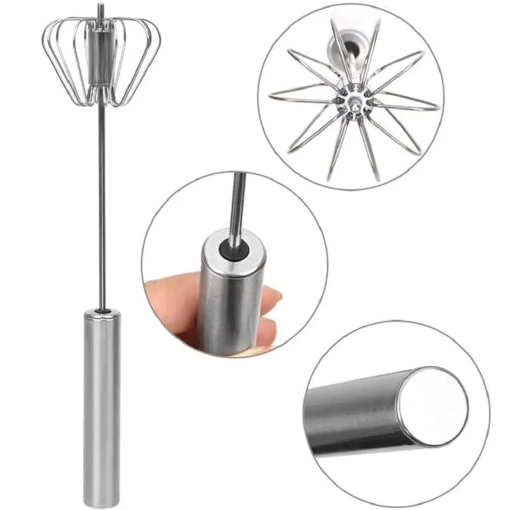Semi-Automatic Stainless Steel Egg Beater