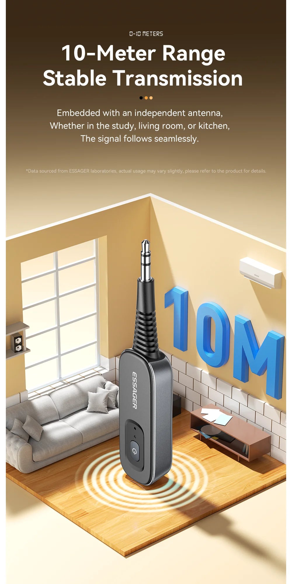 Essager Bluetooth 5.1 Audio Receiver & Transmitter – 3.5mm AUX Wireless Adapter