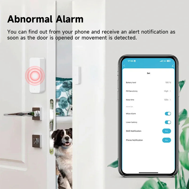 Tuya Zigbee Door & Window Sensor – Smart Contact Alert Device