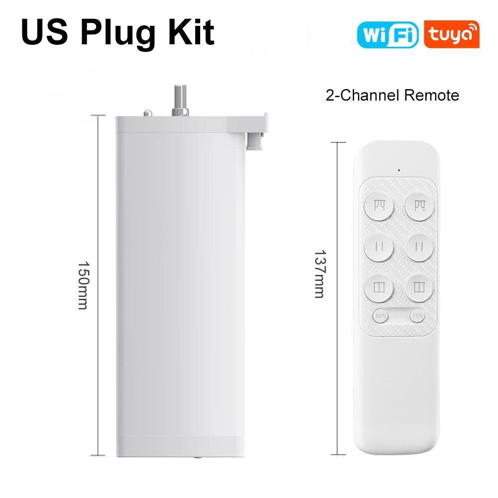 Tuya 155mm ZigBee/WiFi Electric Curtain Motor