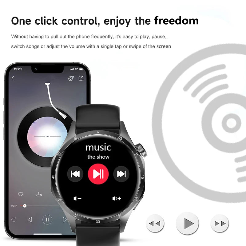 2025 Men’s Smartwatch – 360×360 AMOLED