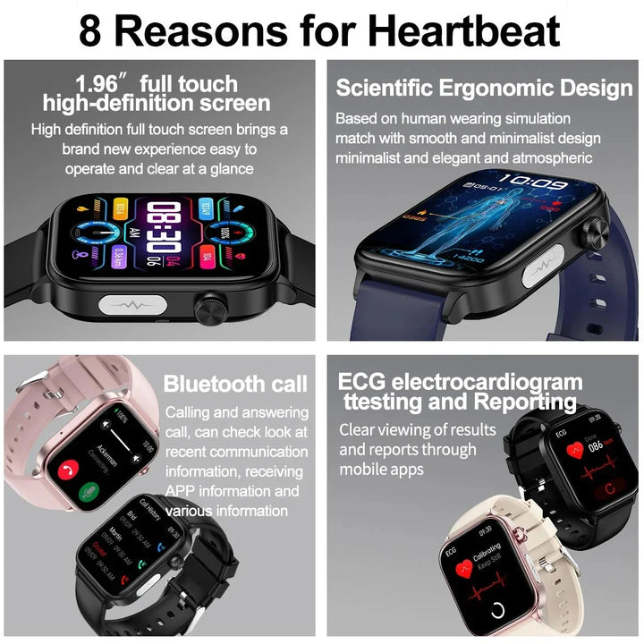 2025 AI Health Smartwatch – ECG, PPG, Body Composition & Bluetooth Call