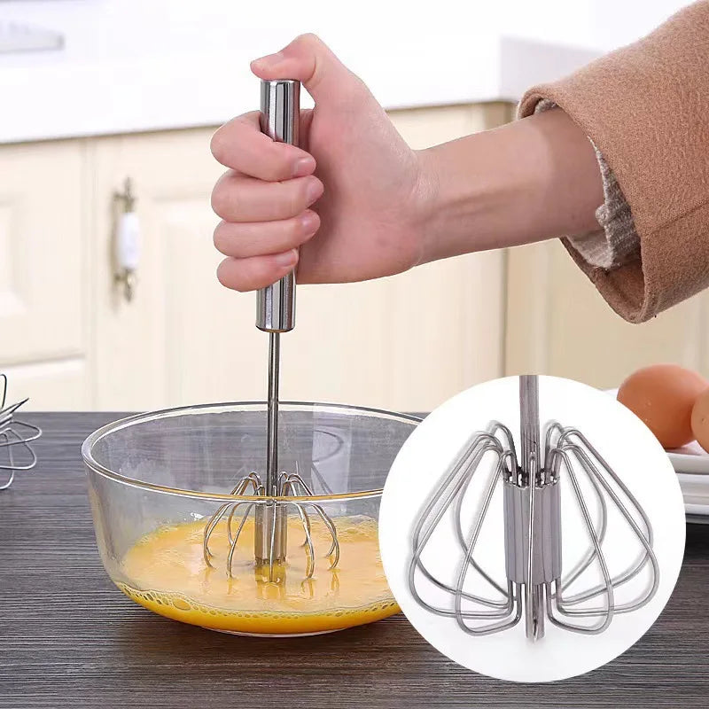 Semi-Automatic Stainless Steel Egg Beater