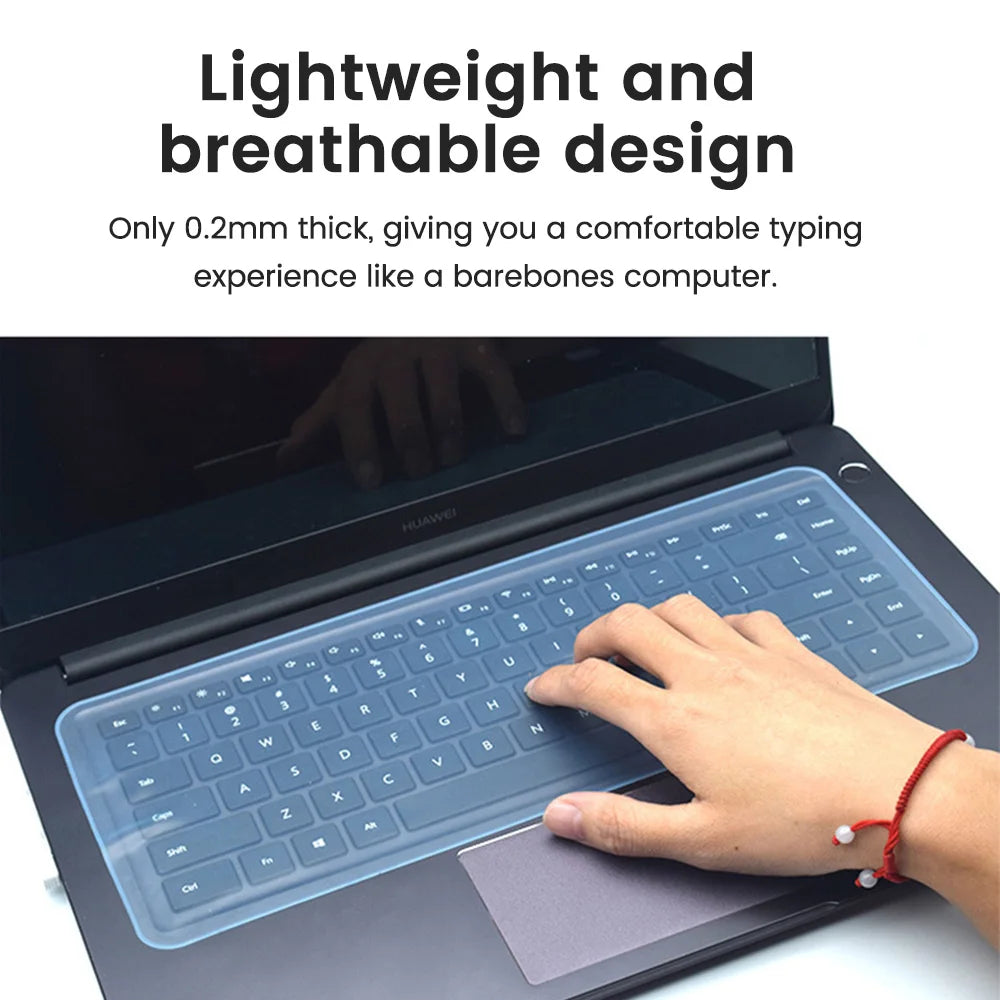 Universal Silicone Laptop Keyboard Protector (12–17 Inch)