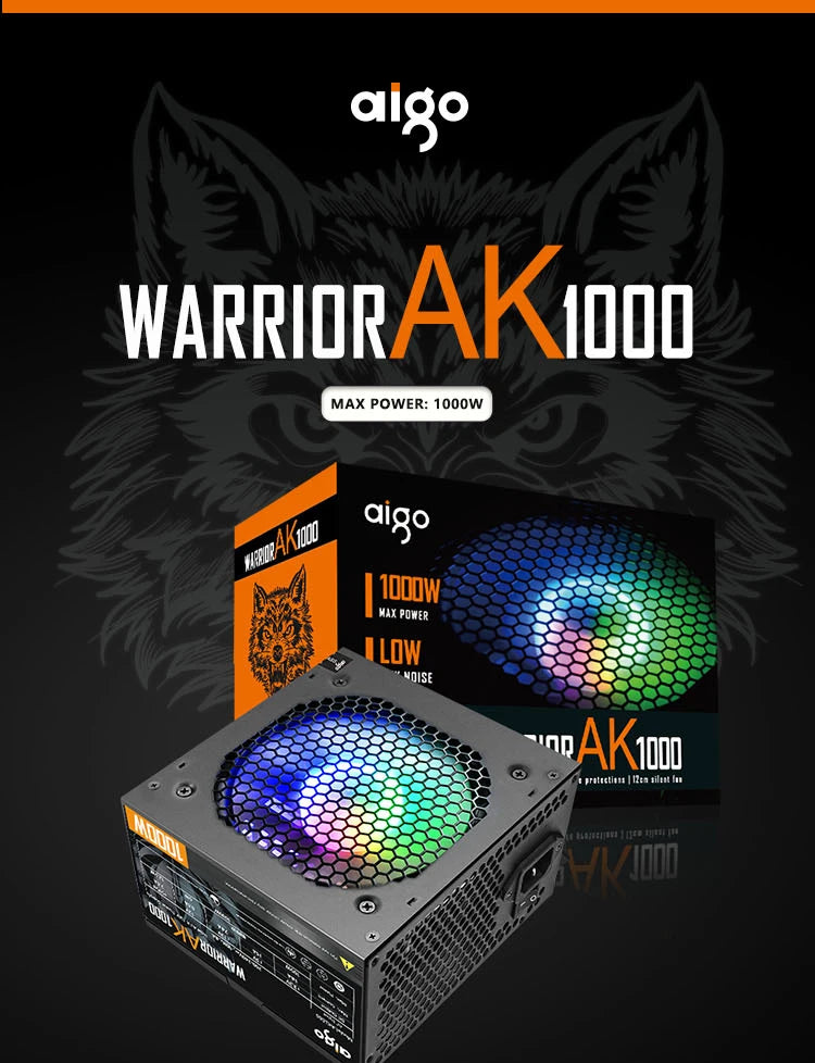 Aigo AK PC PSU – 500W-1000W Gaming Power Supply