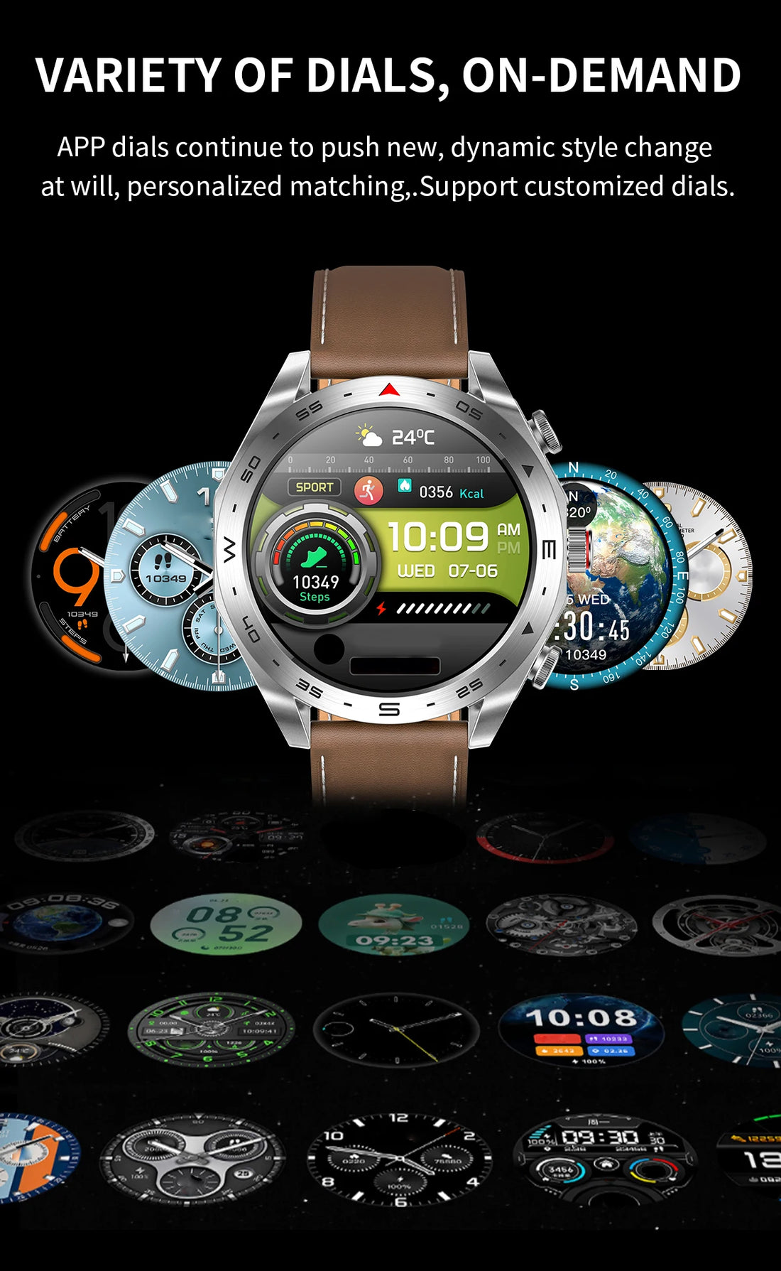 2024 Smart Watch with 2-in-1 TWS Bluetooth Earbuds