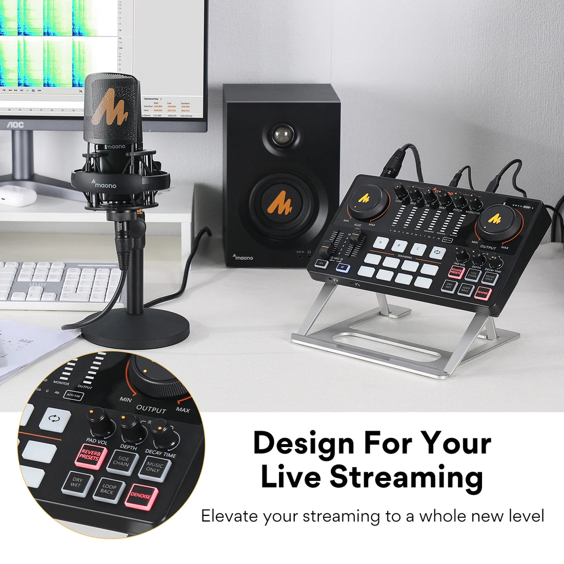 Maono AME2 Portable Audio Interface & Podcast Mixer