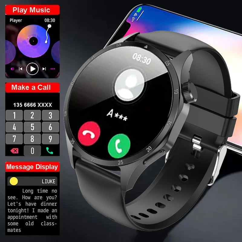 2025 Men’s Smartwatch – 360×360 AMOLED