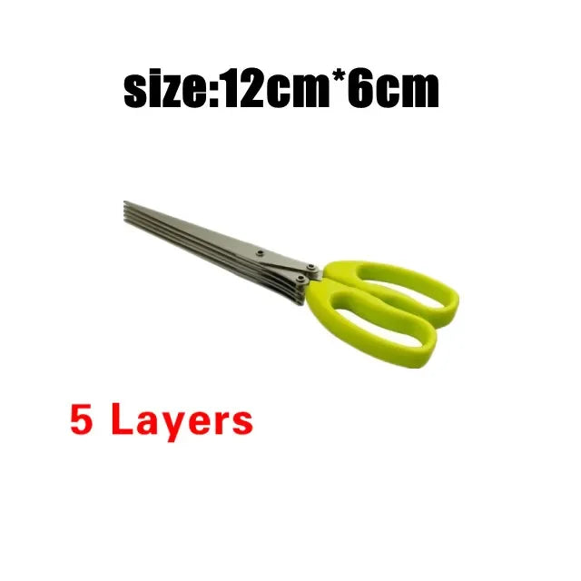 Multi-Layer Stainless Steel Kitchen Scissors – Herb & Vegetable Cutter