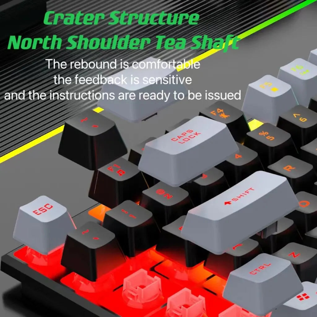 Wired USB Luminous Keyboard & Mouse Set – For Gaming, Office, and PC Use