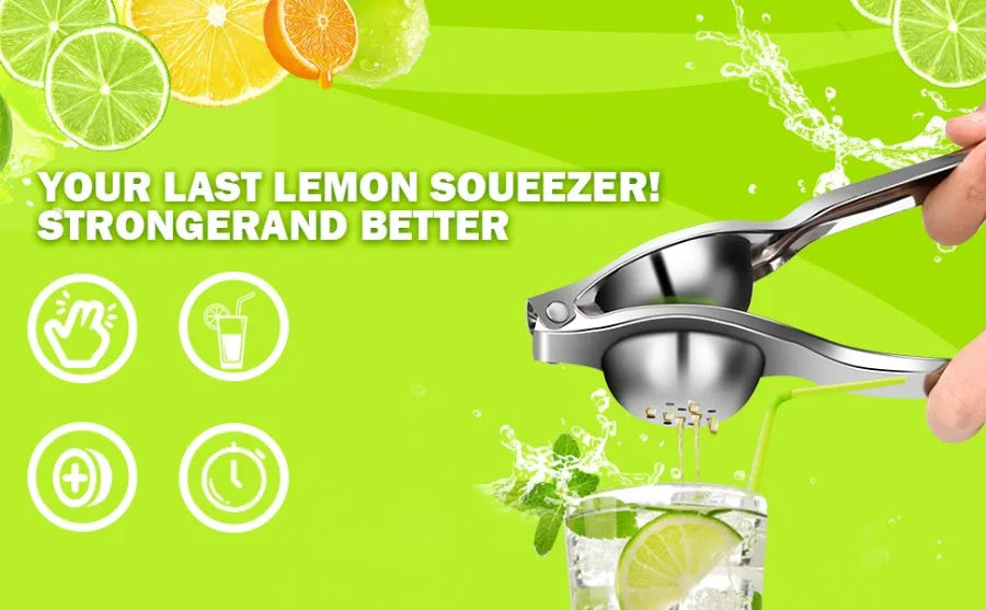 Stainless Steel Manual Lemon Squeezer – Citrus Fruit Press
