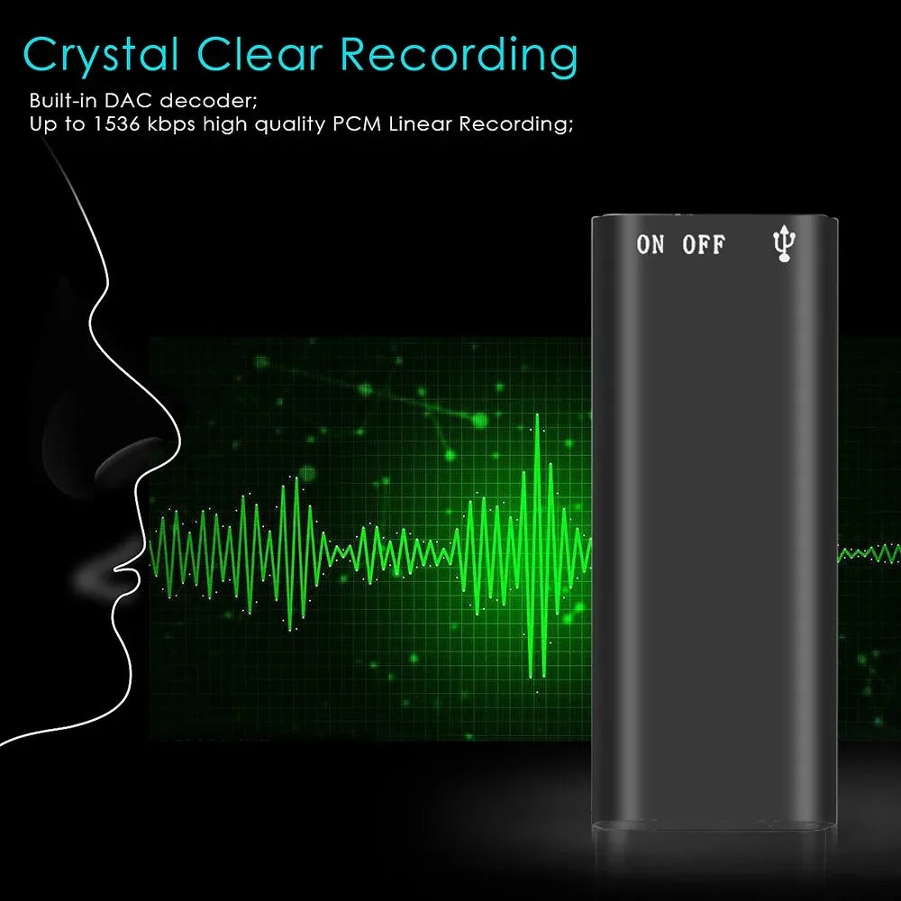 3-in-1 Digital Voice Recorder & MP3 Player