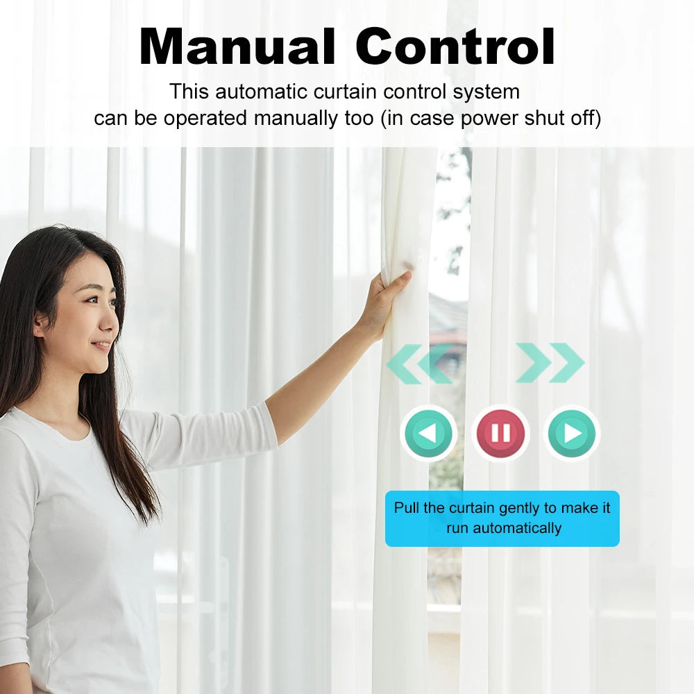 Tuya 155mm ZigBee/WiFi Electric Curtain Motor
