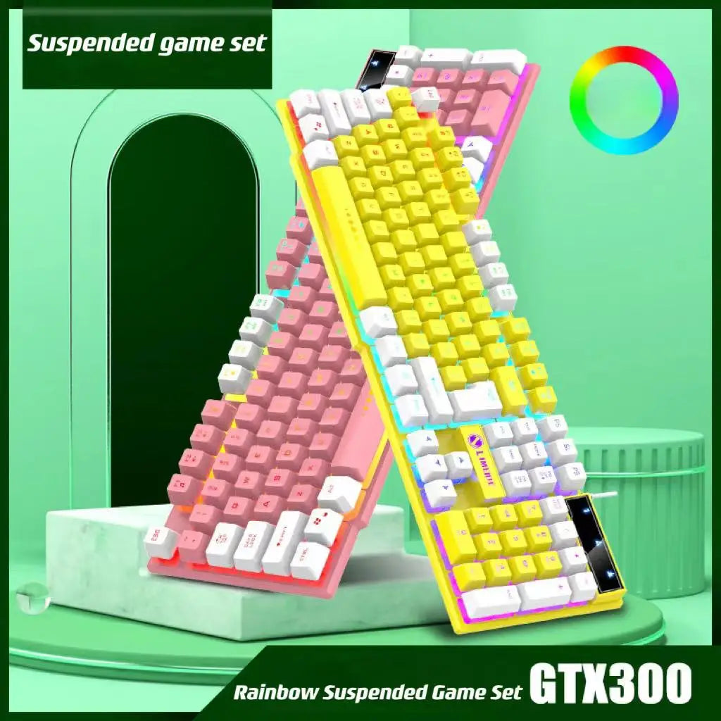 Wired USB Luminous Keyboard & Mouse Set – For Gaming, Office, and PC Use