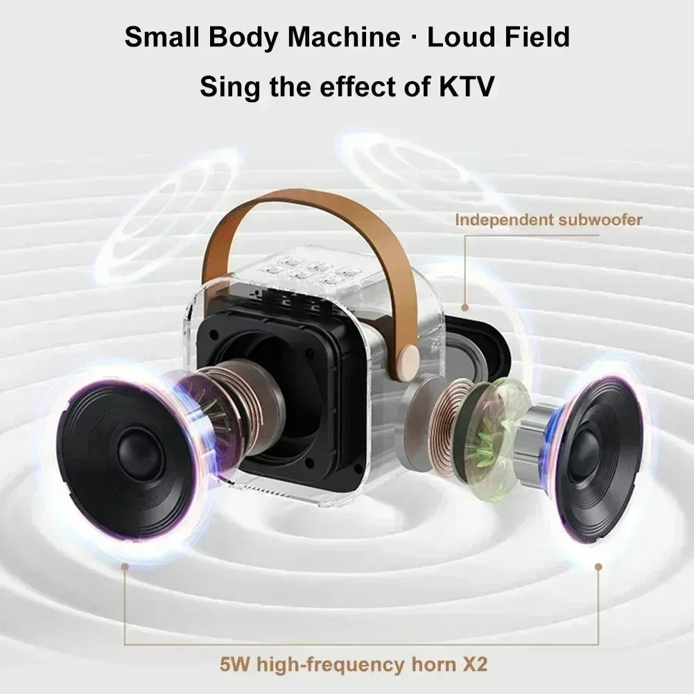 K12 Mini Bluetooth Karaoke Speaker – Portable Wireless Audio with Mic