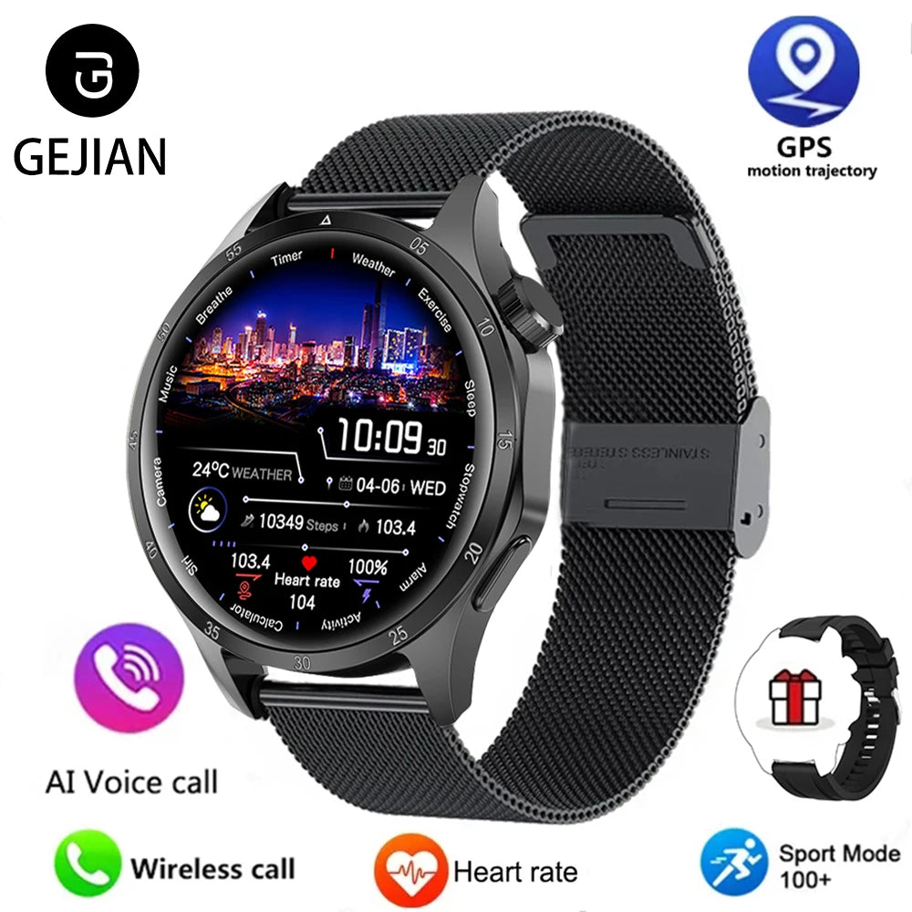 2025 Men’s Smartwatch – 360×360 AMOLED