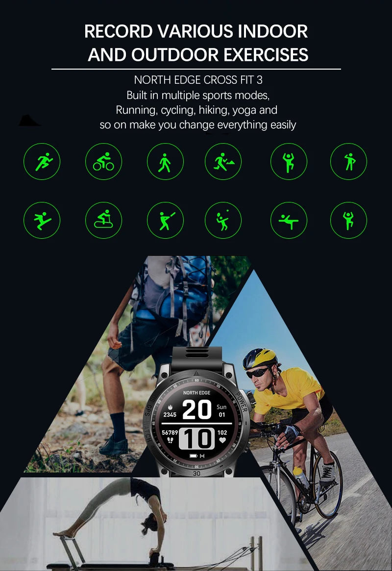 NORTH EDGE 2025 GPS Sports Smart Watch