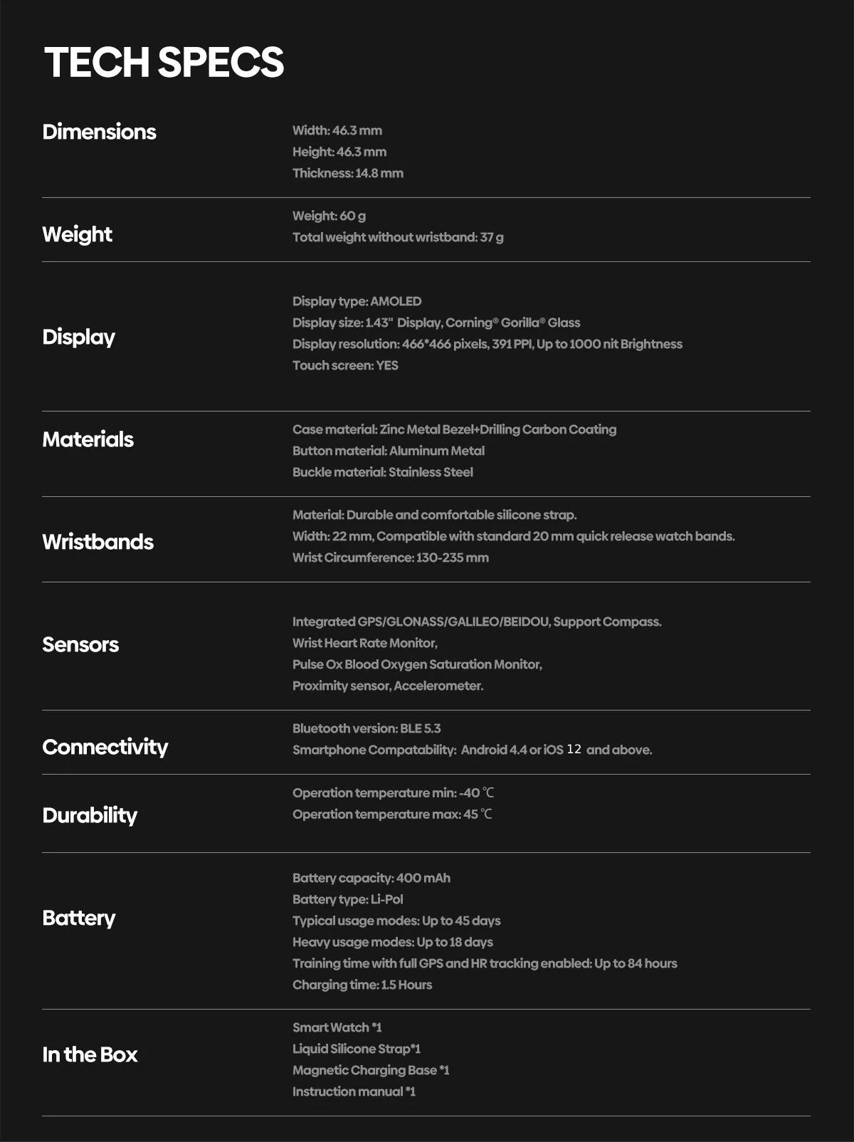 Zeblaze Stratos 3 Pro – GPS Smartwatch