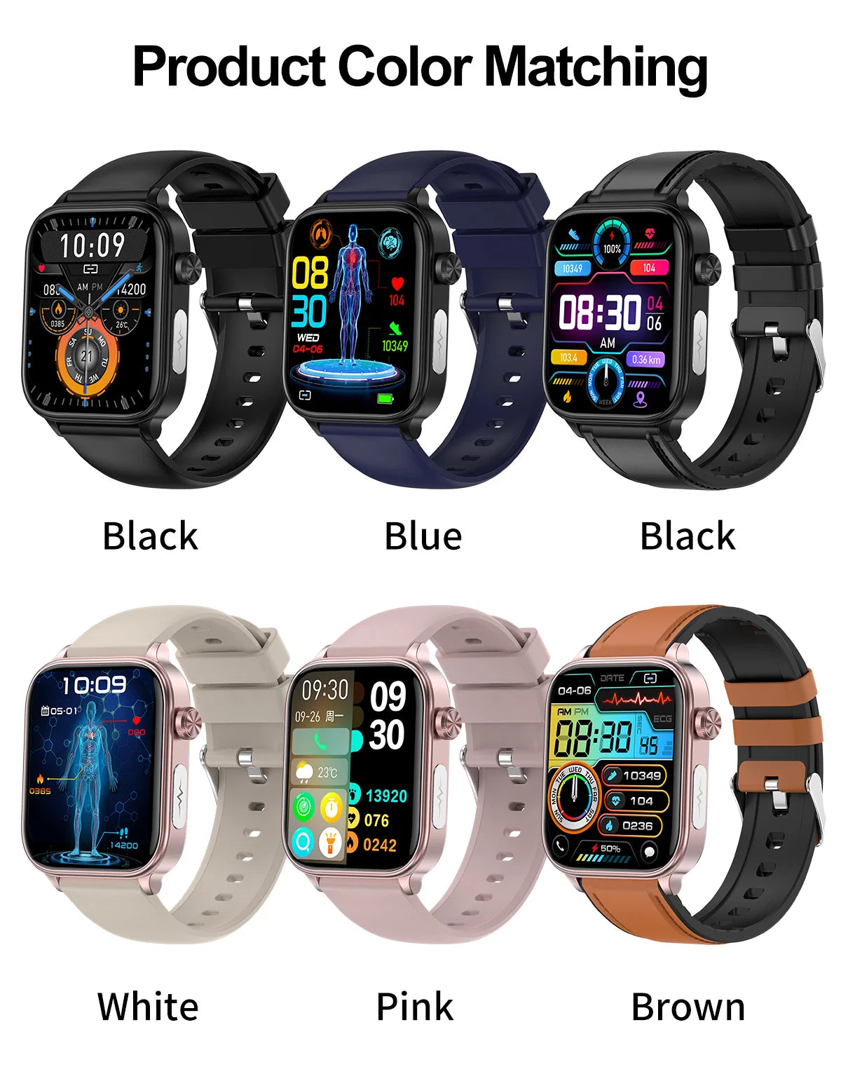 2025 AI Health Smartwatch – ECG, PPG, Body Composition & Bluetooth Call
