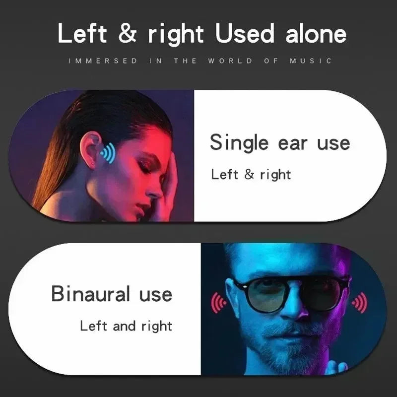 T75 Bone Conduction Wireless Bluetooth 5.3 Headphones