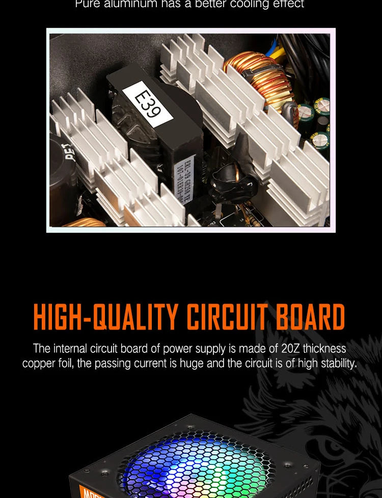 Aigo AK PC PSU – 500W-1000W Gaming Power Supply