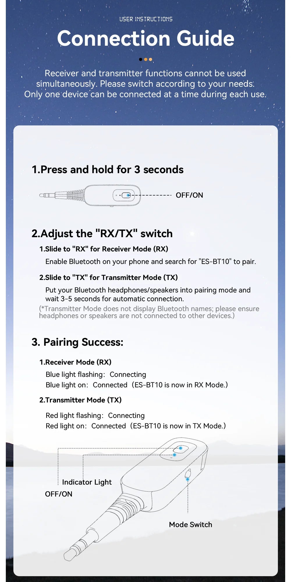Essager Bluetooth 5.1 Audio Receiver & Transmitter – 3.5mm AUX Wireless Adapter