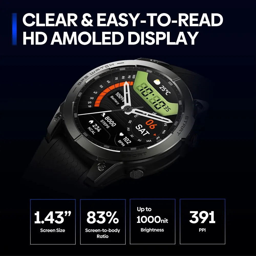 Zeblaze Stratos 3 Pro – GPS Smartwatch