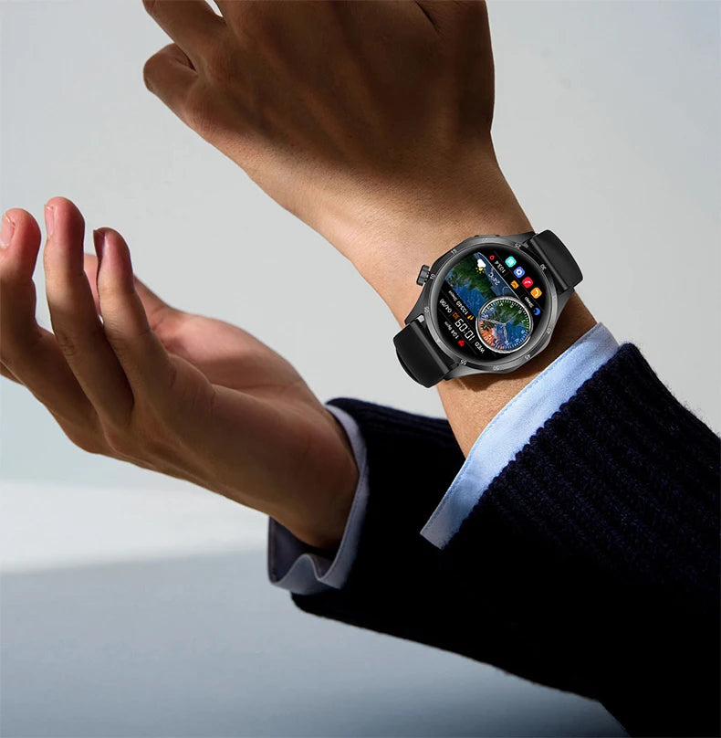 2025 Men’s Smartwatch – 360×360 AMOLED