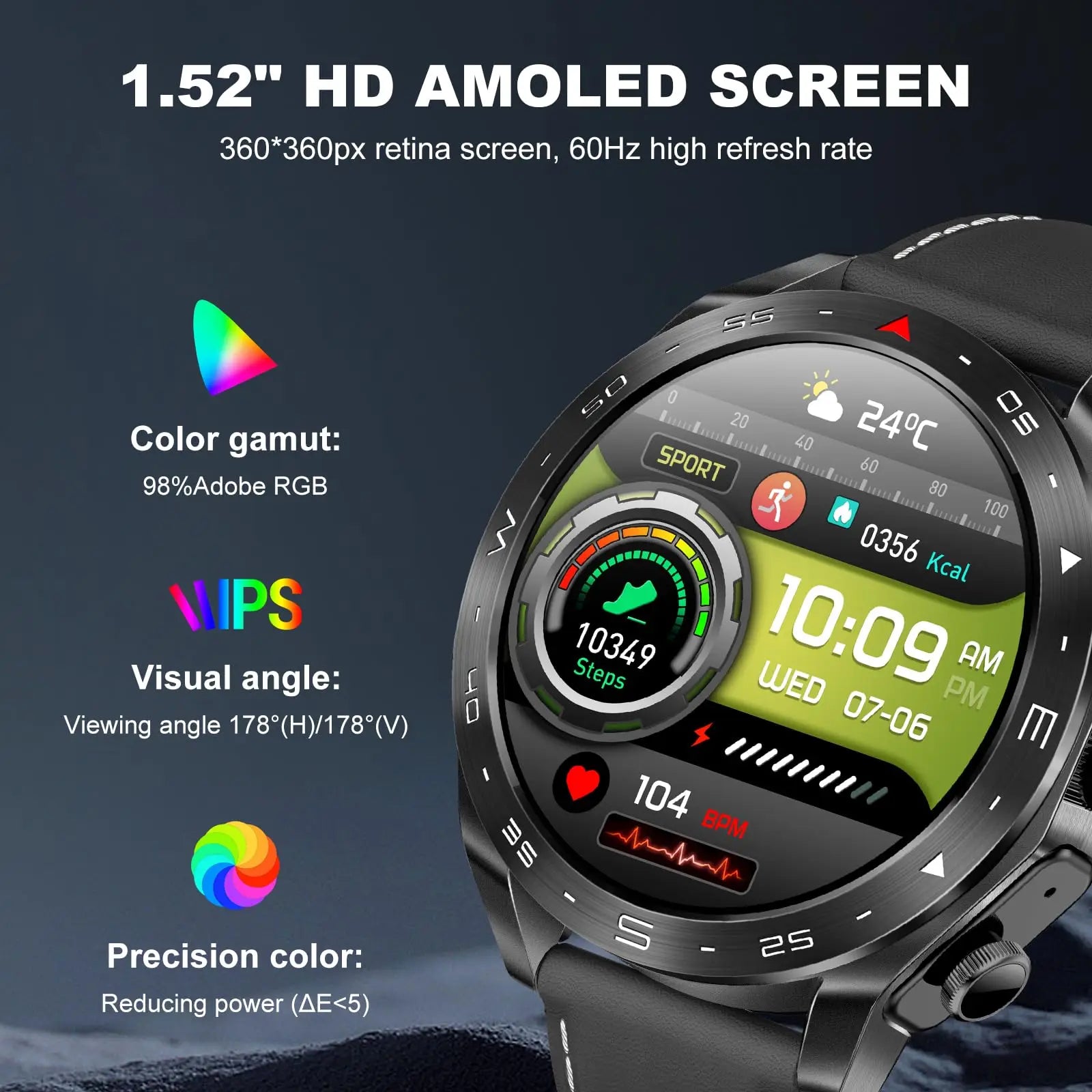 2024 Smart Watch with 2-in-1 TWS Bluetooth Earbuds