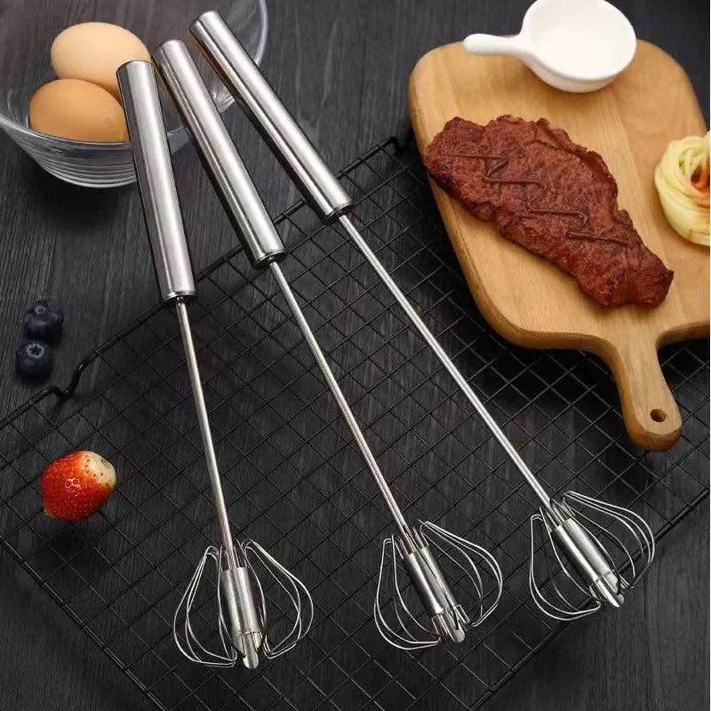 Semi-Automatic Stainless Steel Egg Beater