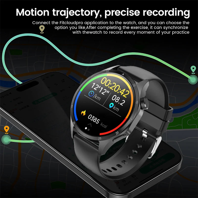 2025 Men’s Smartwatch – 360×360 AMOLED