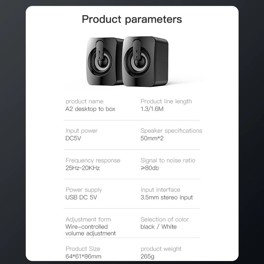 Mini PC Speaker for Laptop & Desktop