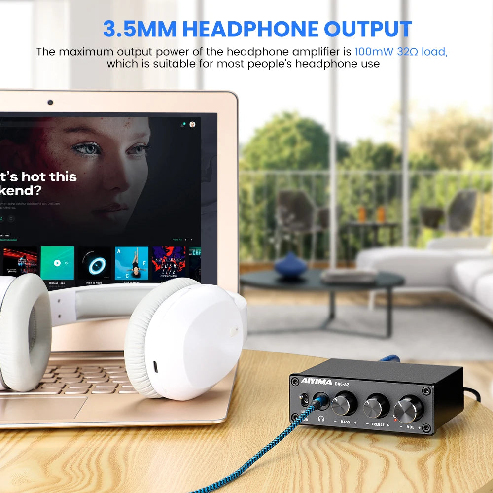 AIYIMA DAC-A2 HiFi USB Audio Decoder & Headphone Amp