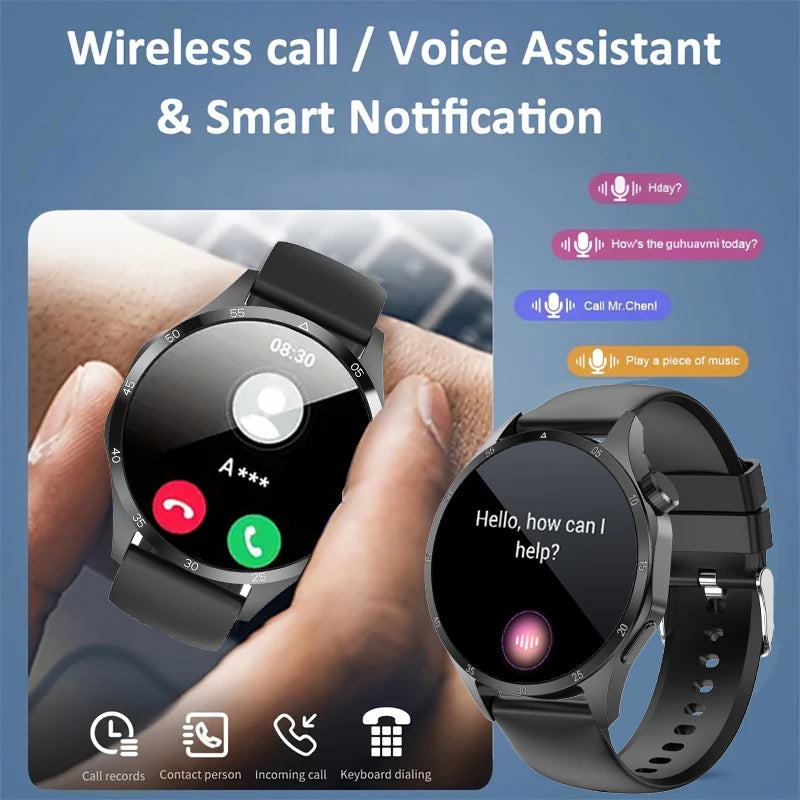 2025 Men’s Smartwatch – 360×360 AMOLED